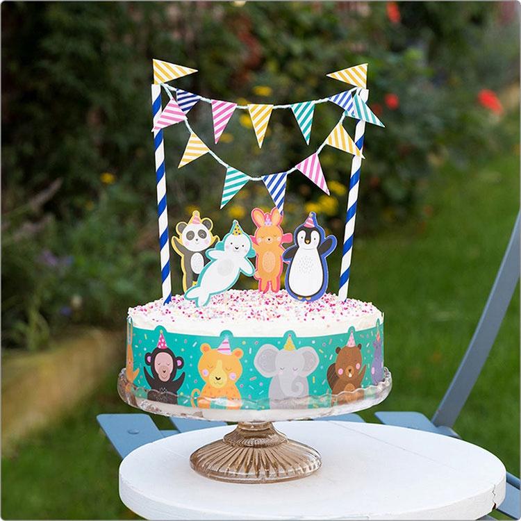 《Rex LONDON》圍邊+蛋糕裝飾(動物派對) | 烘焙紙墊 花墊紙-細節圖4