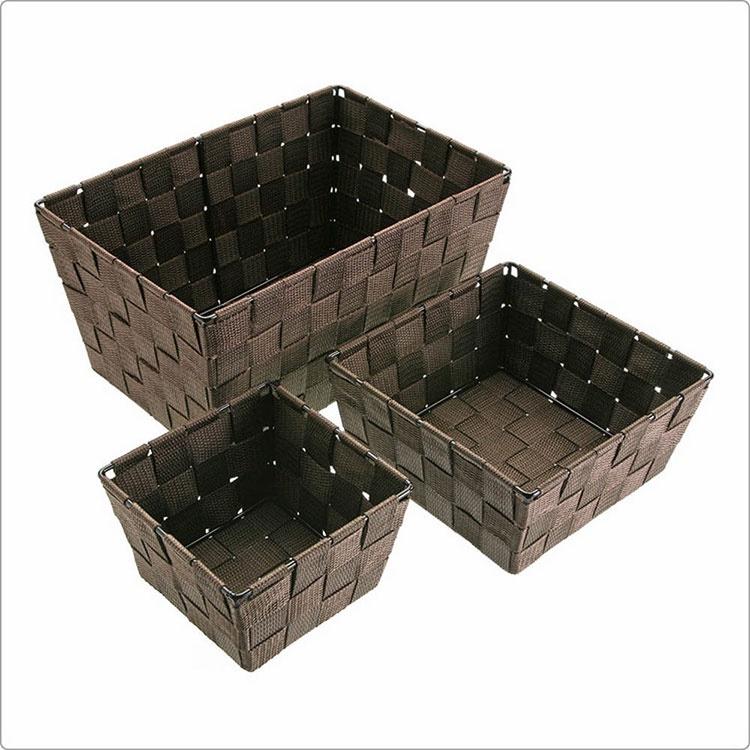 《VERSA》長方編織收納籃(深棕30cm) | 整理籃 置物籃 儲物箱-細節圖4