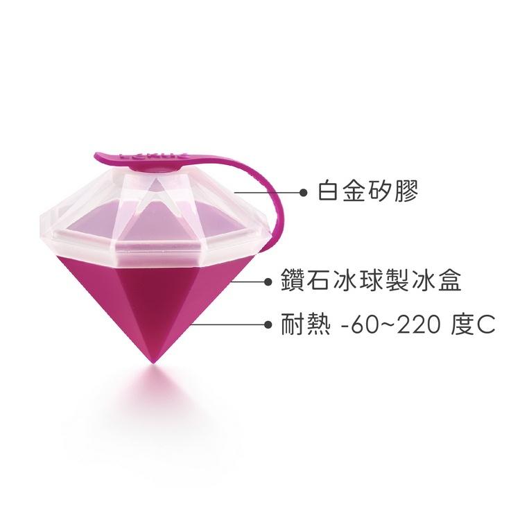 《LEKUE》鑽石冰球製冰盒(桃紅) | 威士忌冰球 冰塊盒 冰塊模 冰模 冰格-細節圖3