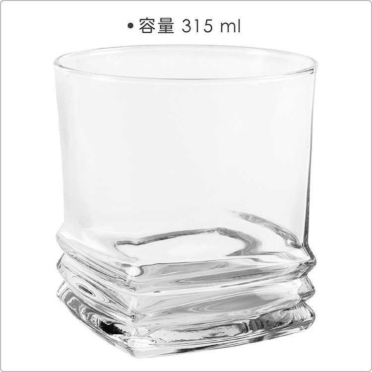 《EXCELSA》方底波紋玻璃杯6入(315ml) | 水杯 茶杯 咖啡杯-細節圖3