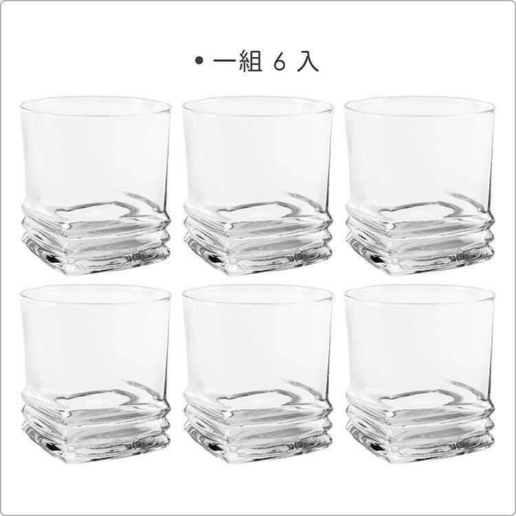 《EXCELSA》方底波紋玻璃杯6入(315ml) | 水杯 茶杯 咖啡杯-細節圖4