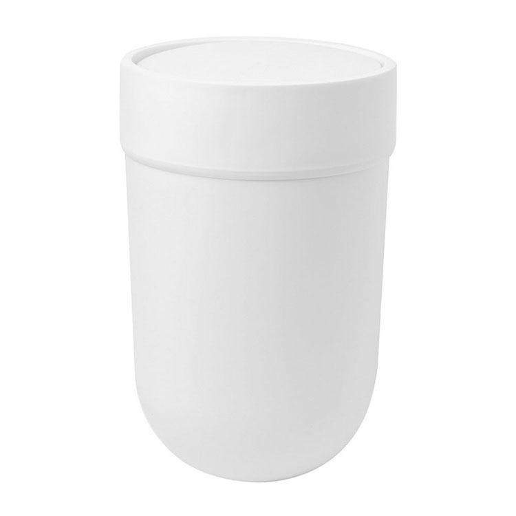 《Umbra》Touch搖擺蓋垃圾桶(雲朵白6L) | 回收桶 廚餘桶-細節圖2