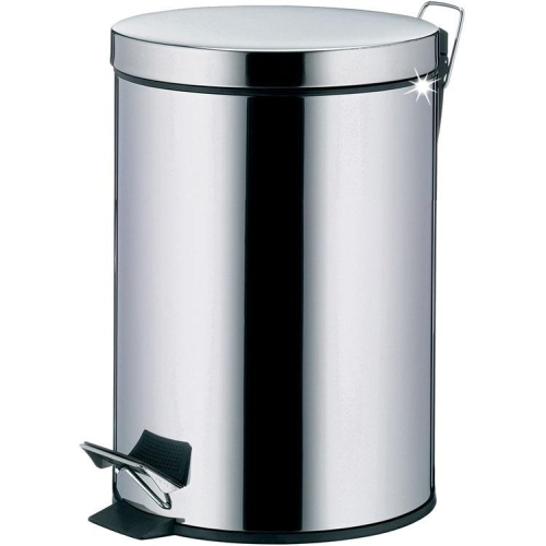 《KELA》Dusty腳踏式垃圾桶(亮銀3L) | 回收桶 廚餘桶 踩踏桶
