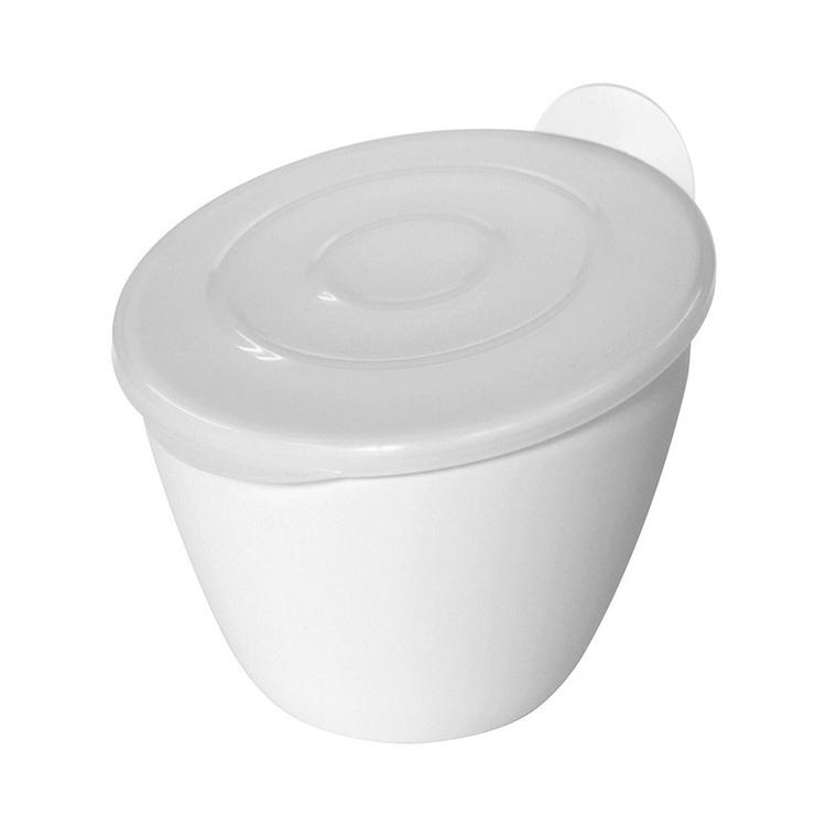 《八幡化成》吸盤廚餘收納桶(白1L) | 回收桶 垃圾桶 餿水桶-細節圖2