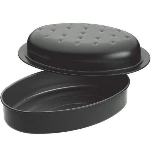 《MasterClass》不沾附蓋烤鍋(27cm) | 料理烤盤 濾油架瀝油烤盤