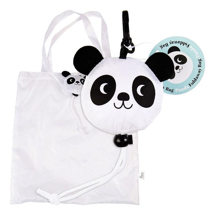《Rex LONDON》束口購物袋(熊貓) | 購物袋 環保袋 摺疊收納袋 手提袋-細節圖2