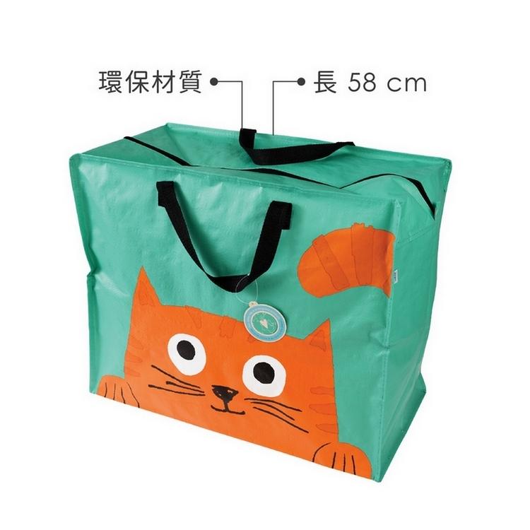 《Rex LONDON》環保收納袋(橘貓) | 購物袋 環保袋 收納袋 手提袋-細節圖3