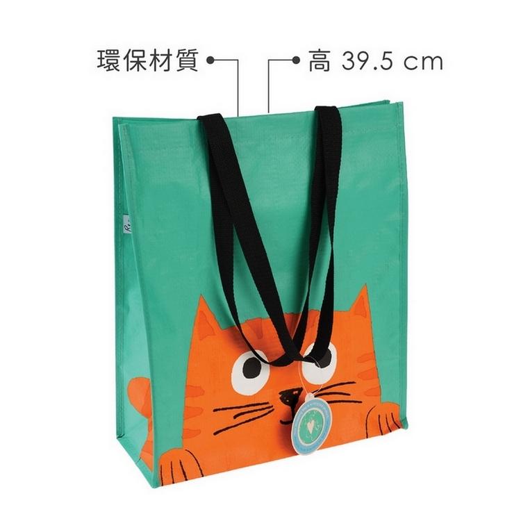 《Rex LONDON》環保購物袋(橘貓) | 購物袋 環保袋 收納袋 手提袋-細節圖3