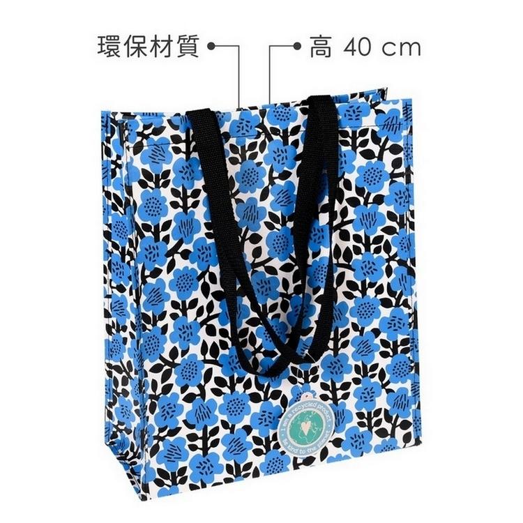 《Rex LONDON》環保購物袋(藍花) | 購物袋 環保袋 收納袋 手提袋-細節圖3