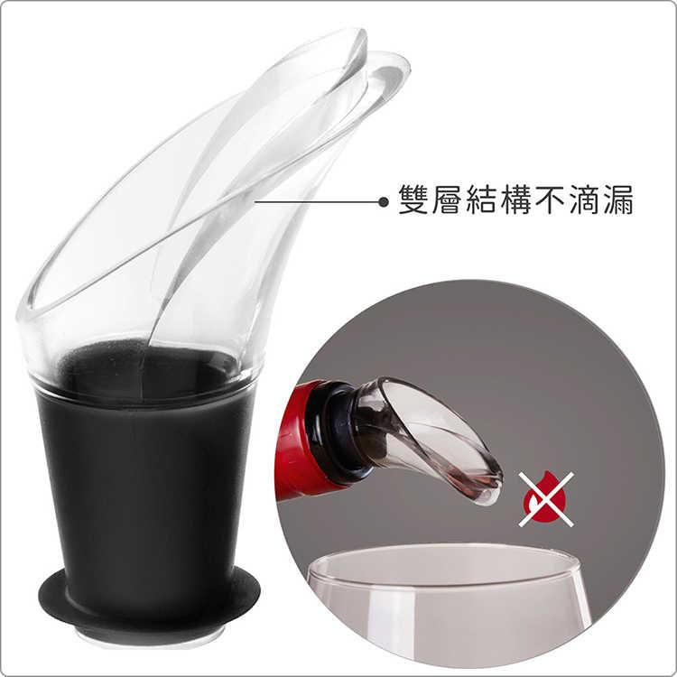 《Vacu Vin》軟冰桶+螺旋開酒注酒抽真空組(黑) | 開酒器 開瓶器 瓶塞 酒塞 保鮮瓶塞 鋁箔刀 冰酒桶-細節圖6