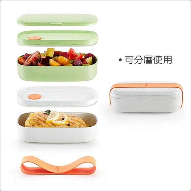 《LEKUE》可微波便當盒組(綠白500ml) | 環保餐盒 保鮮盒 午餐盒 飯盒-細節圖4