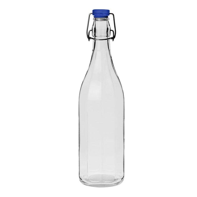 《EXCELSA》直紋扣式密封玻璃水瓶(藍1000ml) | 水壺-細節圖2