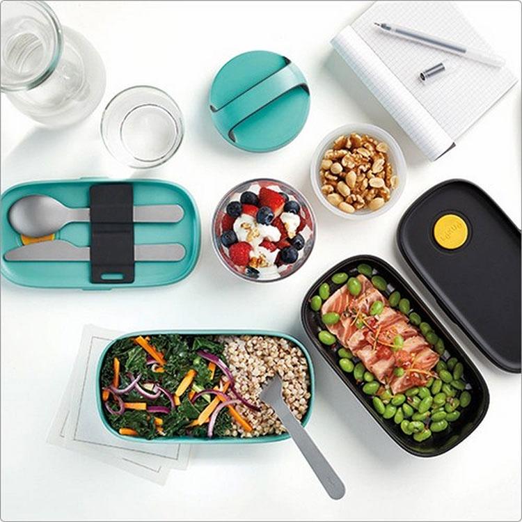 《LEKUE》可微波便當盒組(綠黑500ml) | 環保餐盒 保鮮盒 午餐盒 飯盒-細節圖7