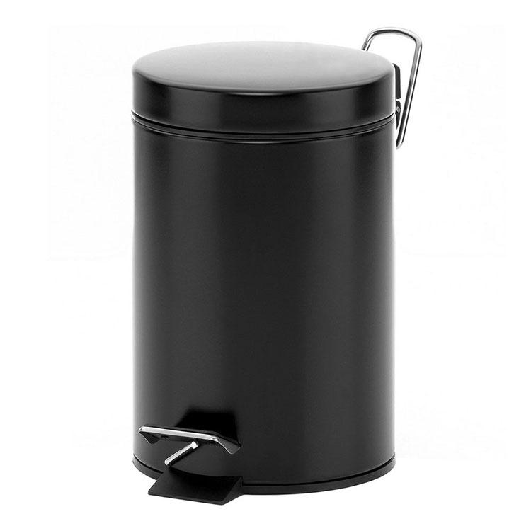 《KELA》簡約腳踏式垃圾桶(黑3L) | 回收桶 廚餘桶 踩踏桶-細節圖2