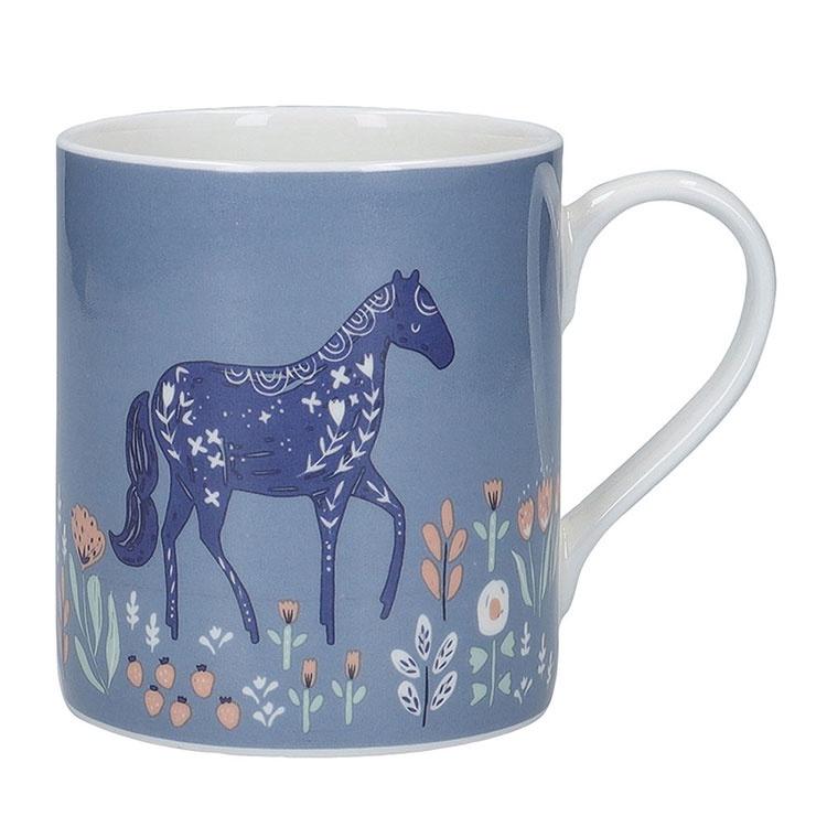 《KitchenCraft》骨瓷馬克杯(花園馬300ml) | 水杯 茶杯 咖啡杯-細節圖2