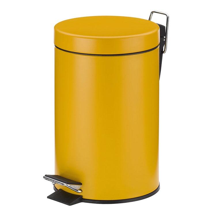 《KELA》簡約腳踏式垃圾桶(黃3L) | 回收桶 廚餘桶 踩踏桶-細節圖2