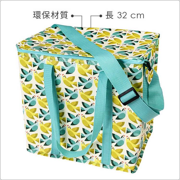 《Rex LONDON》環保肩背保冷袋(小鳥) | 保溫袋 保冰袋 野餐包 野餐袋 便當袋-細節圖3