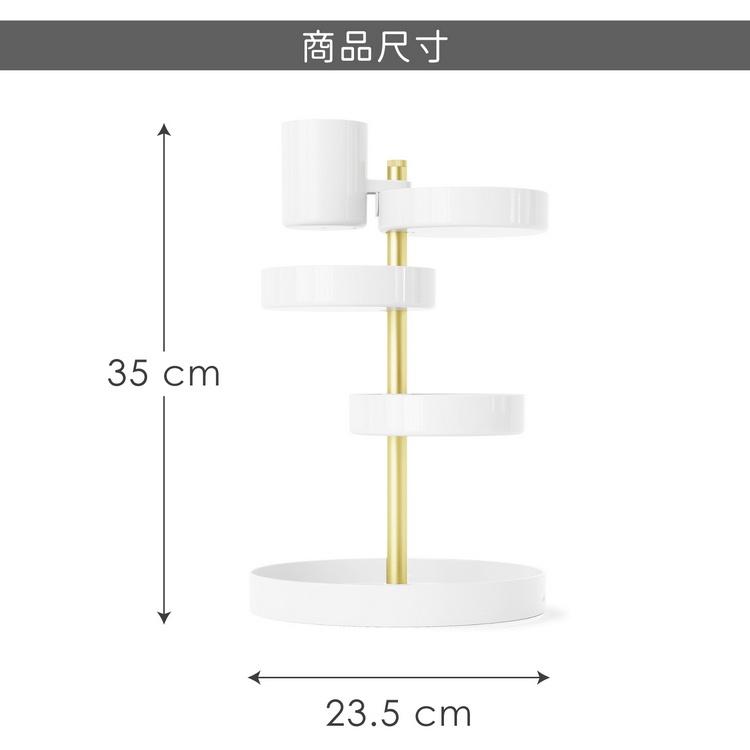 《Umbra》5層旋轉收納架(白金) | 浴室收納架 瓶罐置物架-細節圖7