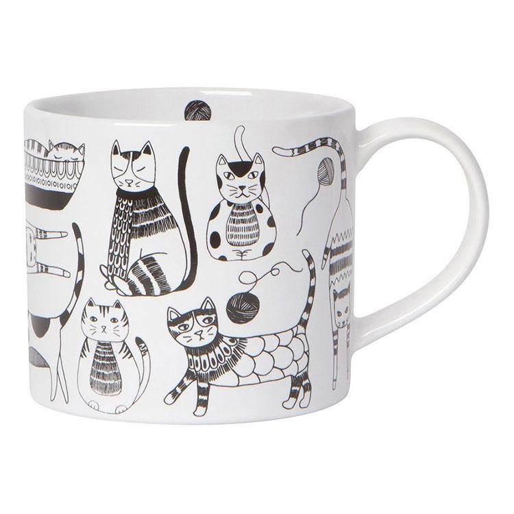 《NOW》經典馬克杯(貓派對415ml) | 水杯 茶杯 咖啡杯-細節圖2