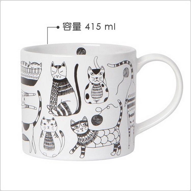 《NOW》經典馬克杯(貓派對415ml) | 水杯 茶杯 咖啡杯-細節圖3