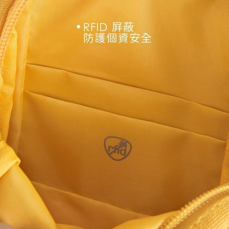 《TRAVELON》Coastal帆布斜背小包(芥末黃) | 側背包 背帶包 肩背包 RFID防盜 防盜包 旅行小包-細節圖5
