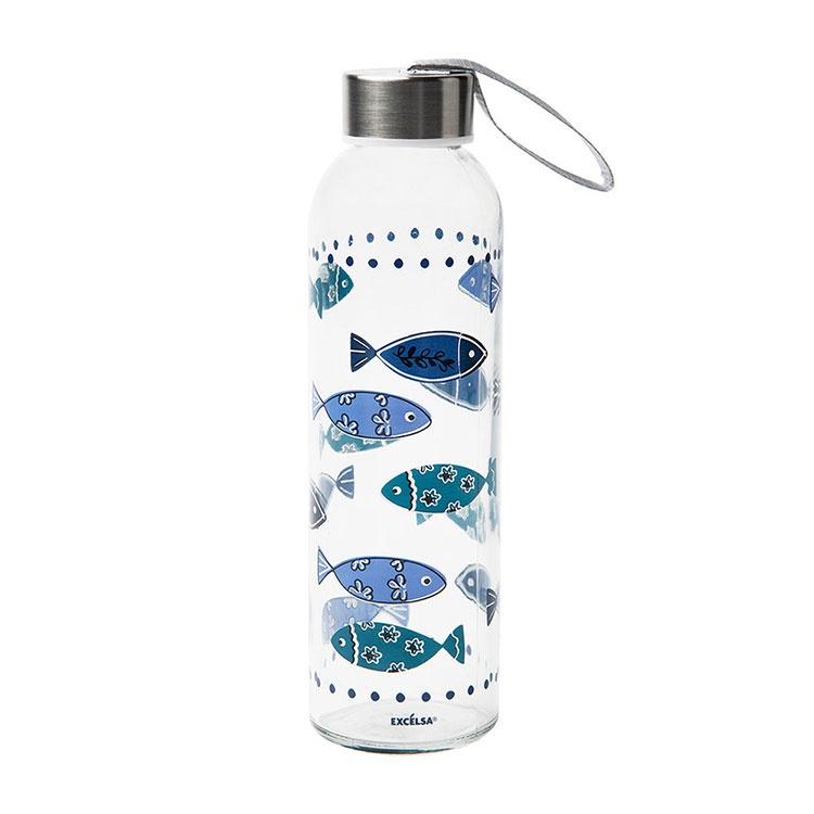 《EXCELSA》玻璃水壺(魚500ml) | 水壺 冷水瓶 隨行杯 環保杯-細節圖2