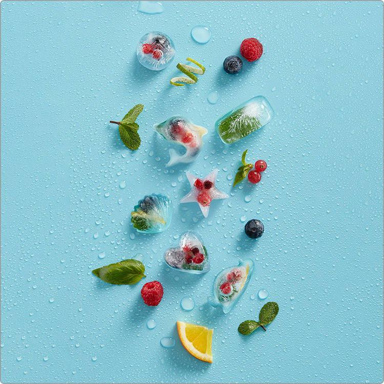 《LEKUE》11格附蓋貝殼製冰盒(杏黃) | 冰塊盒 冰塊模 冰模 冰格-細節圖7