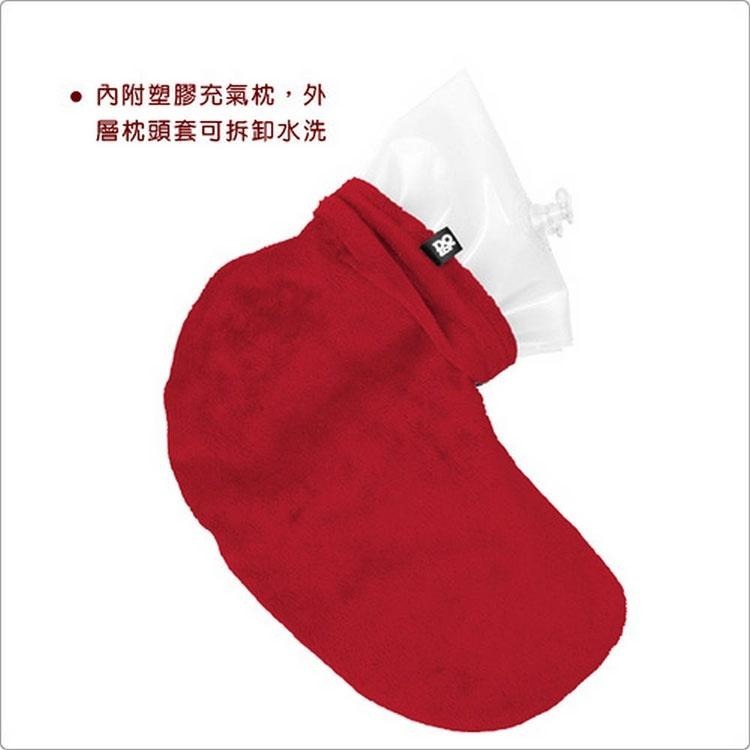 買一送一《DQ&CO》好拆洗充氣枕(紅蘋果) | 午睡枕 飛機枕 旅行枕 護頸枕 U型枕-細節圖4
