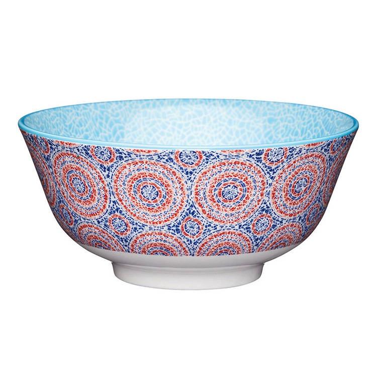 《KitchenCraft》陶製餐碗(圈紋藍) | 飯碗 湯碗-細節圖2