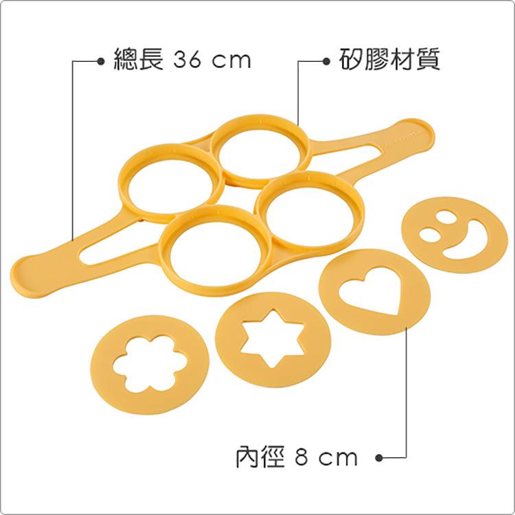 《tescoma》四格煎蛋器+造型模片組 | 煎蛋模型-細節圖2