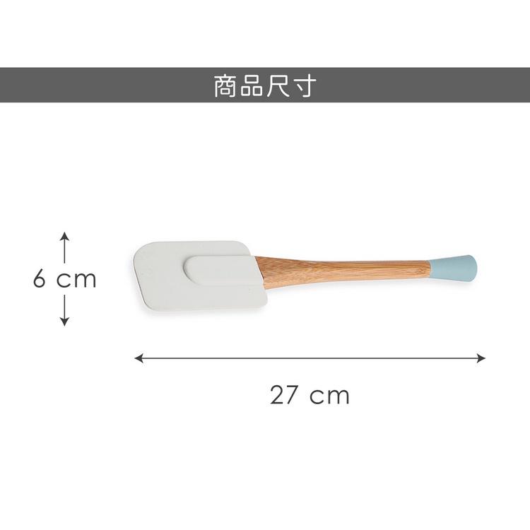 《Luigi Ferrero》Norsk不沾鍋竹柄矽膠刮刀(象牙灰27cm) | 攪拌刮刀 刮刀 奶油刮刀 抹刀-細節圖4