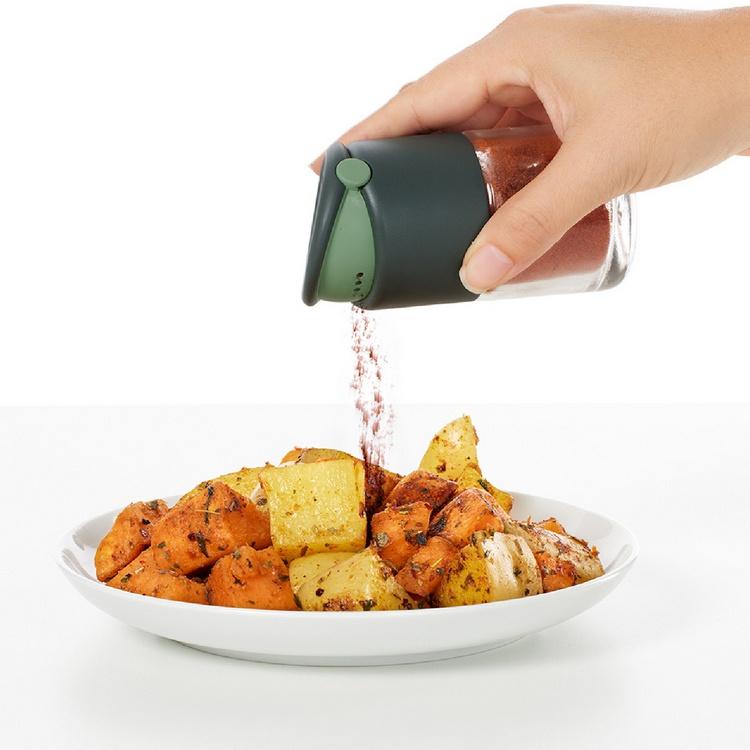 《LEKUE》Dressings雙口徑按壓玻璃調味罐(綠) | 調味瓶-細節圖6