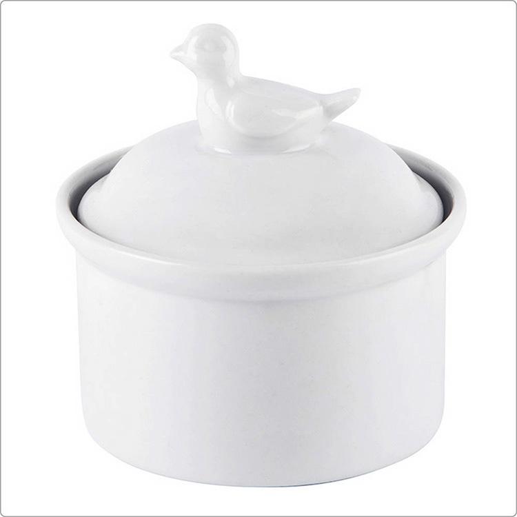 《EXCELSA》附蓋瓷製烤杯(小鳥9.5cm) | 點心烤模-細節圖2