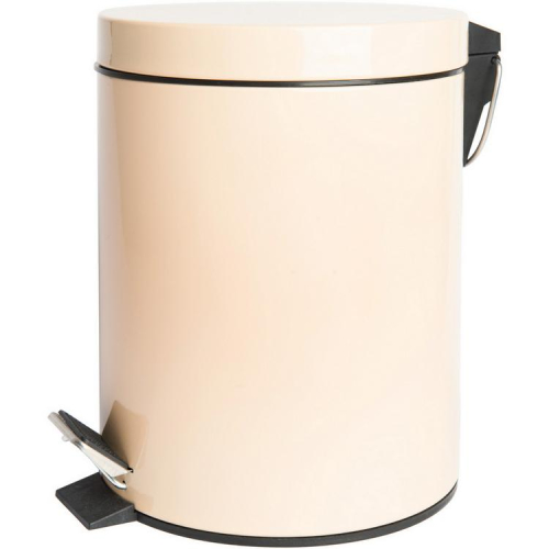 《EXCELSA》Cleany腳踏式垃圾桶(米黃5L) | 回收桶 廚餘桶 踩踏桶