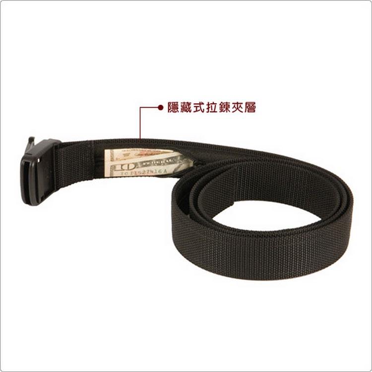 《TRAVELON》防搶暗袋皮帶(黑) | 腰帶 繫帶-細節圖4