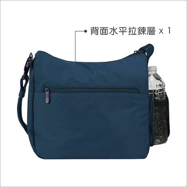 《TRAVELON》Active三層防盜斜背包(藍) | 側背包 斜背包 背帶包 防割防搶-細節圖4