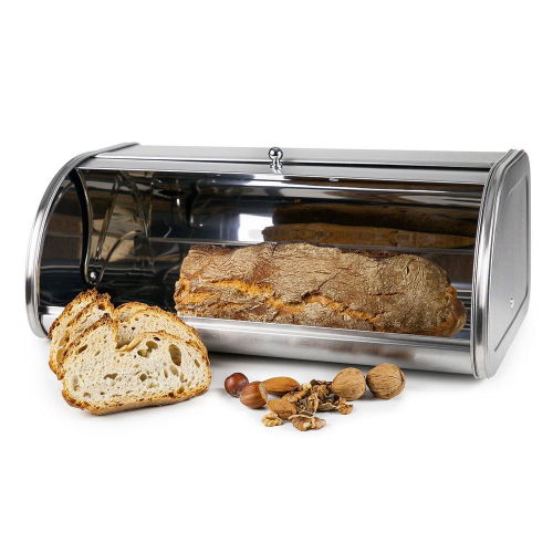 《ibili》不鏽鋼掀蓋式麵包盒(L) | 麵包收納籃 食物盒