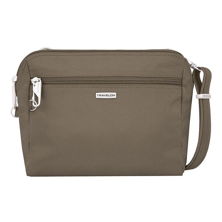 《TRAVELON》Classic三層防盜腰包斜背包(灰) | 側背包 斜背包 背帶包 防割防搶-細節圖2