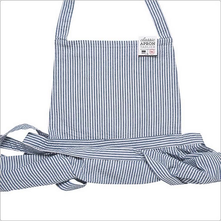 《NOW》經典雙袋圍裙(條紋藍) | 廚房圍裙 料理圍裙 烘焙圍裙-細節圖4