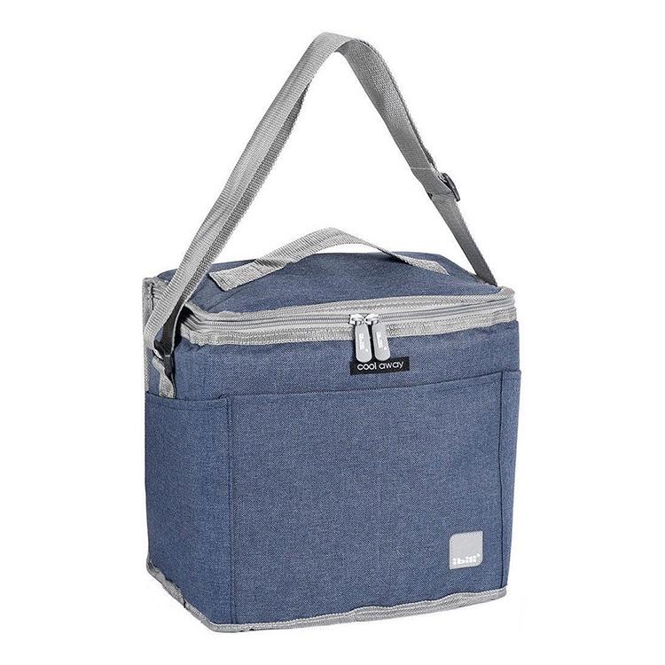 《ibili》肩背保冷袋(灰藍10L) | 保溫袋 保冰袋 野餐包 野餐袋 便當袋-細節圖2