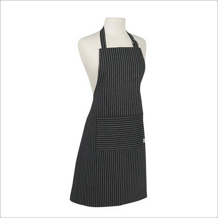 《NOW》平口單袋圍裙(細紋黑) | 廚房圍裙 料理圍裙 烘焙圍裙-細節圖2