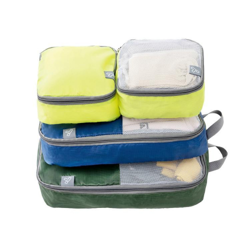 台灣現貨 美國《TRAVELON》盥洗收納袋4件(撞色) | 收納袋 旅行衣物袋 防塵袋
