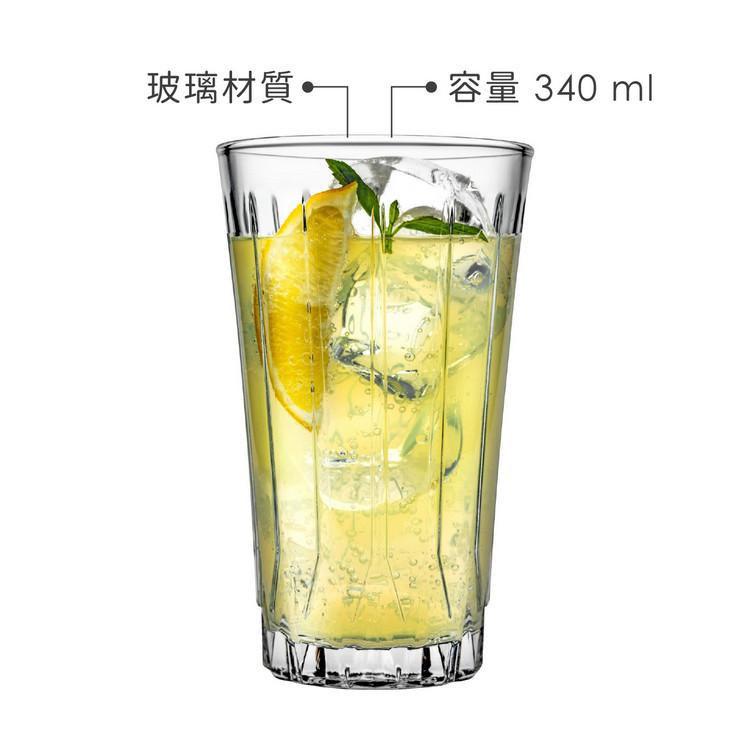 台灣現貨 德國《Pulsiva》Sicillia玻璃杯(豎紋340ml) | 水杯 茶杯 咖啡杯-細節圖3