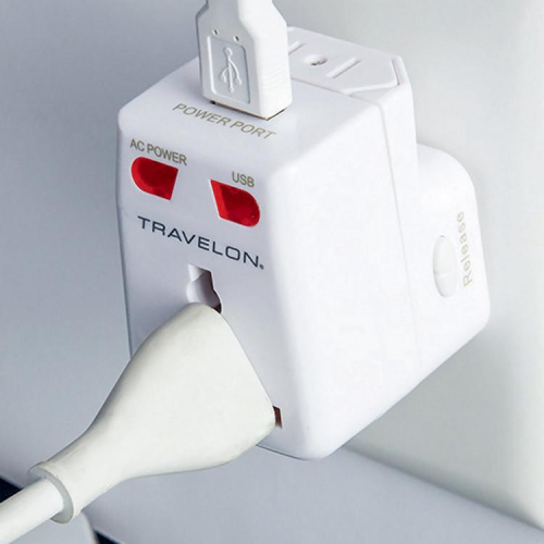 台灣現貨 美國《TRAVELON》USB萬用旅行轉接頭3件 | 電源轉換頭 充電插頭