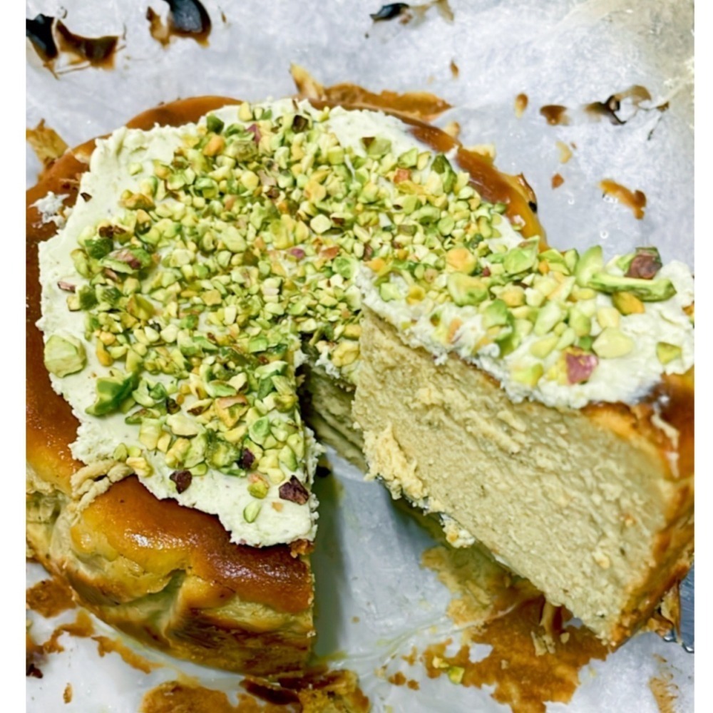 【想,吃什麼】開心果巴斯克乳酪蛋糕6寸-細節圖2