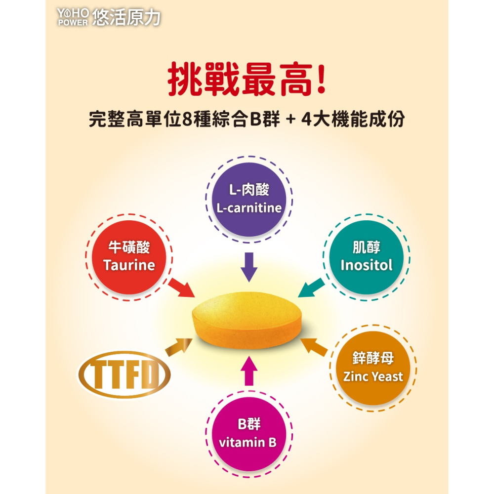 【悠活原力】緩釋長效 綜合維生素B群 緩釋膜衣錠 (60粒/瓶) TTFD 合利他命 B12 原力B群 吳淡如推薦-細節圖4