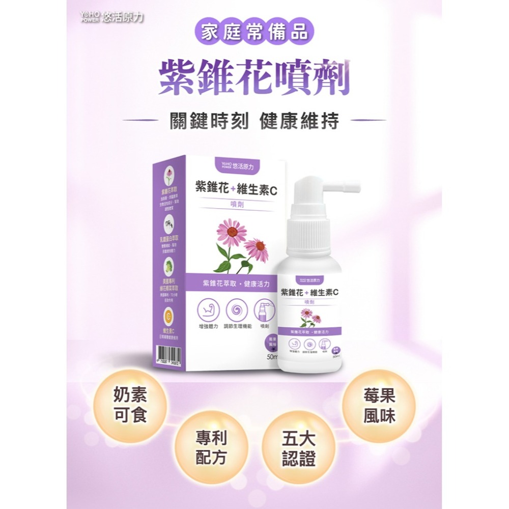 【悠活原力】悠活紫錐花+維生素C噴劑（50ml）-細節圖3