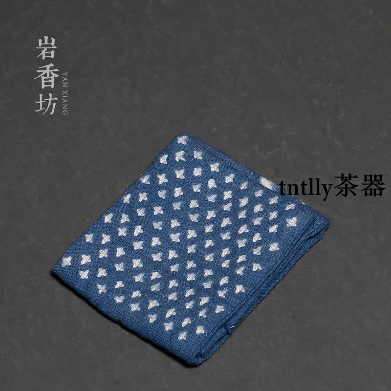 【現貨免運】手縫制吸水棉茶巾小清新純色簡約養壺巾小茶布 德化茶具-細節圖2
