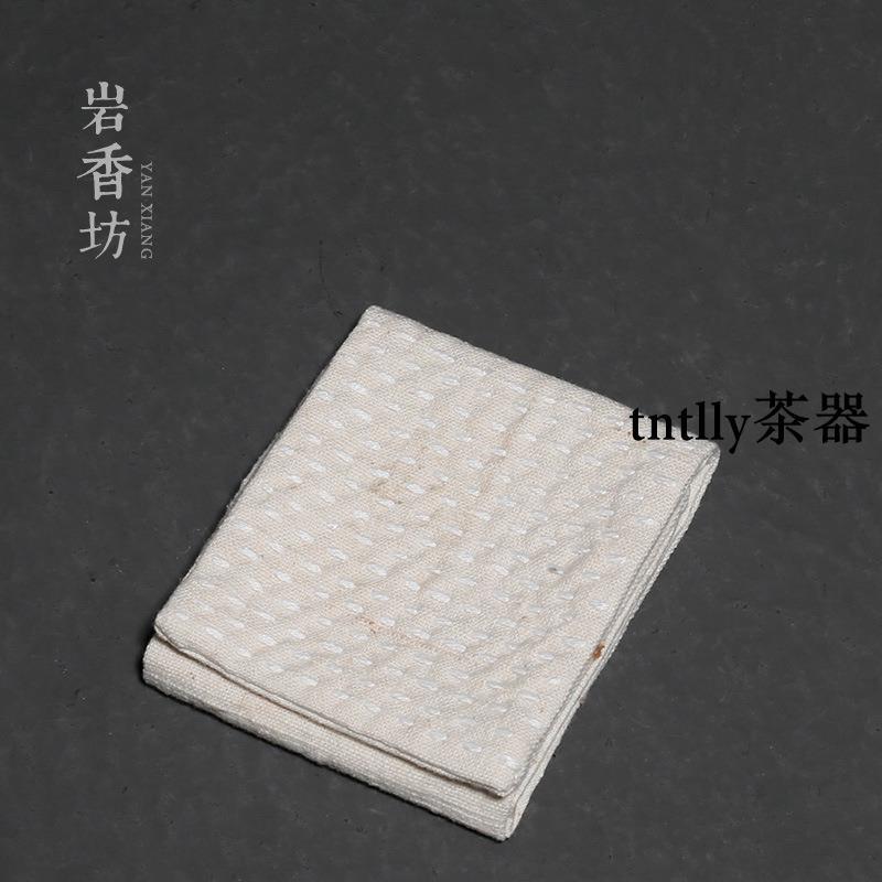 【現貨免運】手縫制吸水棉茶巾小清新純色簡約養壺巾小茶布 德化茶具-細節圖3