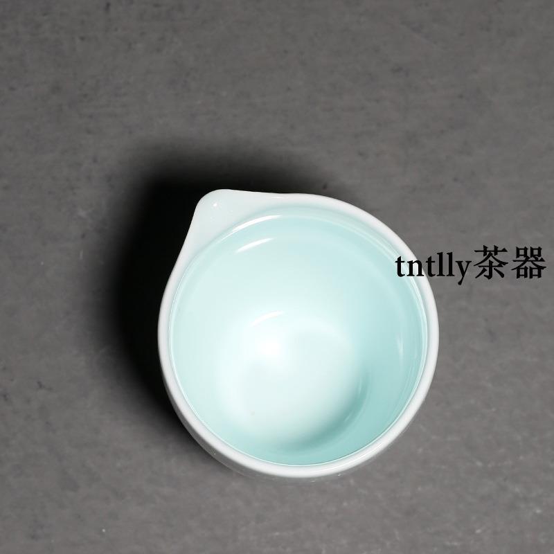 【現貨免運】手繪影青瓷公道杯 陶瓷公茶器勻杯 德化茶具-細節圖4